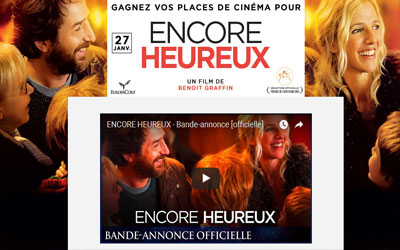 places de cinéma pour le film "Encore Heureux"