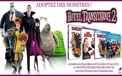 DVD des dessin-animés "Hôtel Transylvanie 1 et 2"