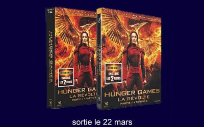 DVD/Blu-ray du film "Hunger games La révolte partie 1 et 2"