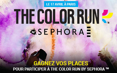 Invitations pour la course "The color Run By Sephora"