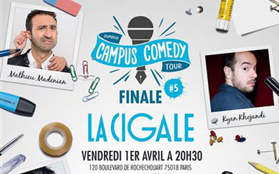 invitations pour la finale "Campus comedy tour"