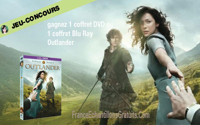 Coffret Blu-Ray et coffret DVD de la série "Outlander - saison 1"