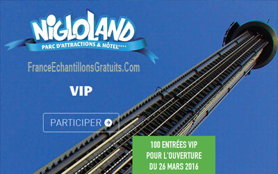 Invitations pour le parc d'attractions Nigoland