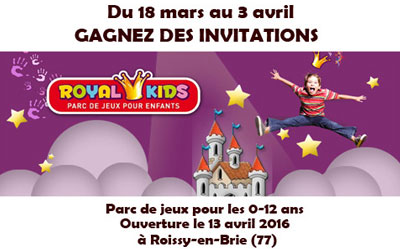 Invitations pour le parc d'attractions "Royal Kids"