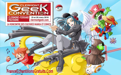 Invitations pour le salon "Clermont Geek Convention"