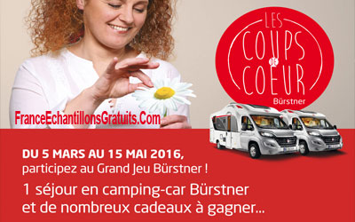 Gagnez un Séjour de 15j pour 4 en camping-car Bürstner