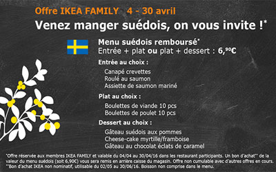 Menu suédois 100% remboursé chez Ikea