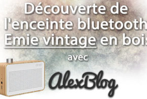 Enceinte bluetooth vintage en bois