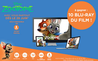 Blu-Ray du dessin-animé Zootopie