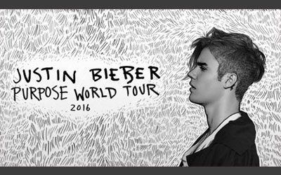 Invitations pour le concert de Justin Bieber