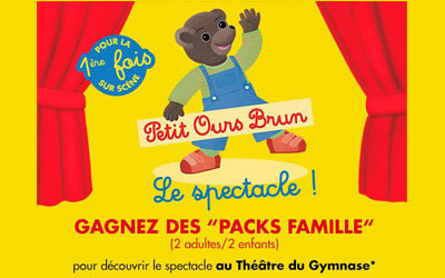 Concours gagnez des invitations pour le spectacle jeunesse Petit Ours Brun