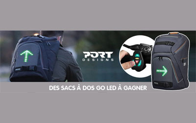 Concours gagnez des sacs à dos connectés Port Designs Go LED