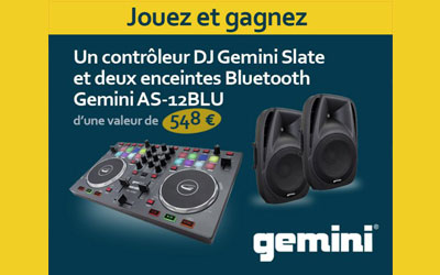 Concours gagnez un contrôleur DJ Gemini Slate