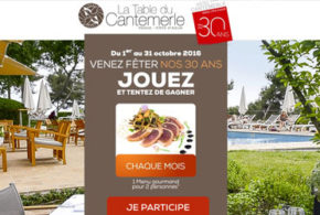 concours gagnez 1 menu pour 2 personnes à La table du Cantemerle