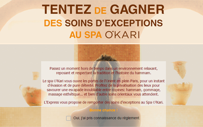 Concours gagnez 1 privatisation du spa O'Kari pour 10 personnes