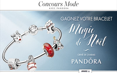 Concours gagnez 3 bracelets Pandora