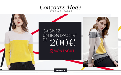 Concours gagnez 5 bons d'achat Montagut de 200 euros