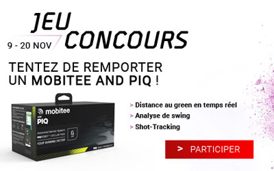 Concours gagnez un capteur de golf Mobitee