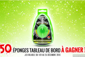 Concours gagnez 50 éponges tableau de bord