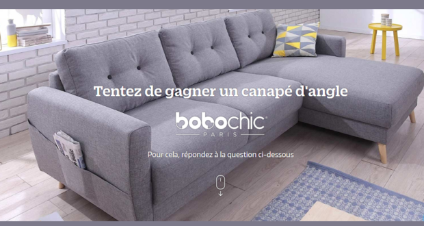 Concours gagnez 1 canapé d'angle Bobochic