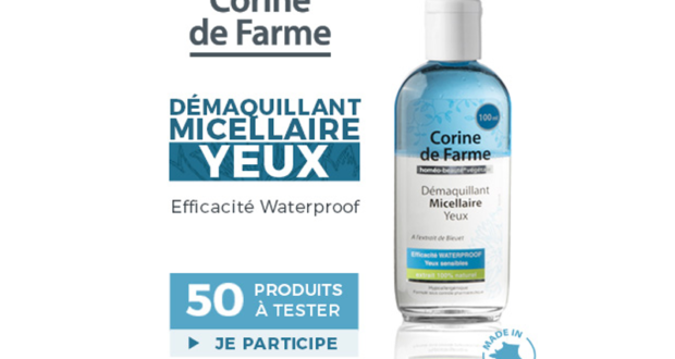 Testez le Démaquillant Micellaire Yeux de Corine de Farme