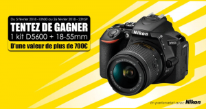 Appareil photo Nikon D5600 avec 1 objectif