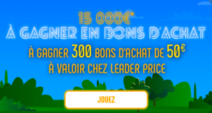 300 bons d’achat Leader Price de 50€ offerts