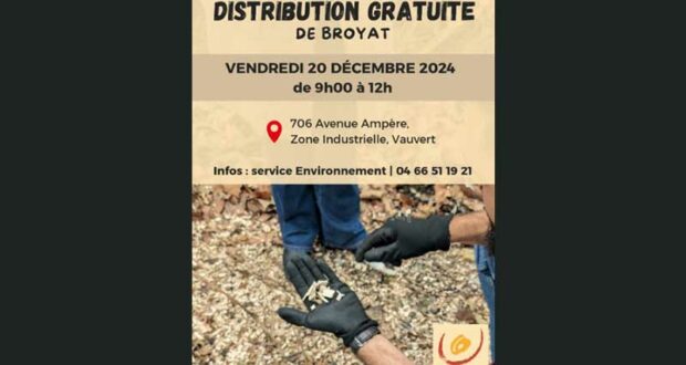 Distribution gratuite de broyat