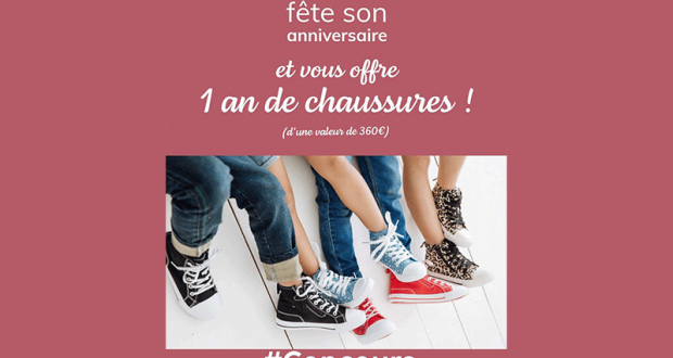 1 an de chaussures offert