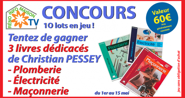 10 lots de 3 livres sur le bricolage offerts