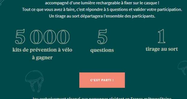 5000 kits de prévention à vélo offerts