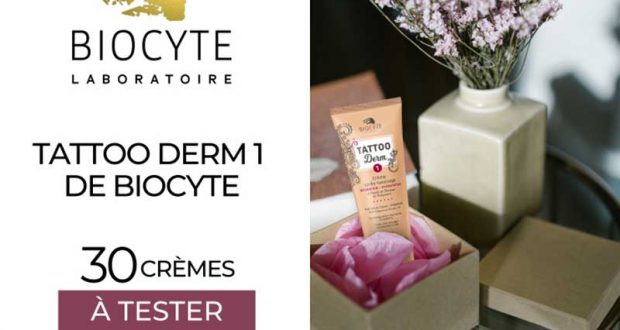 30 Crème Tattoo Derm 1 Biocyte à tester