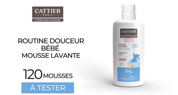 120 Mousse lavante bébé CATTIER à tester