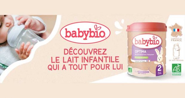 100 Lait infantile Optima 2ème âge BABYBIO à tester