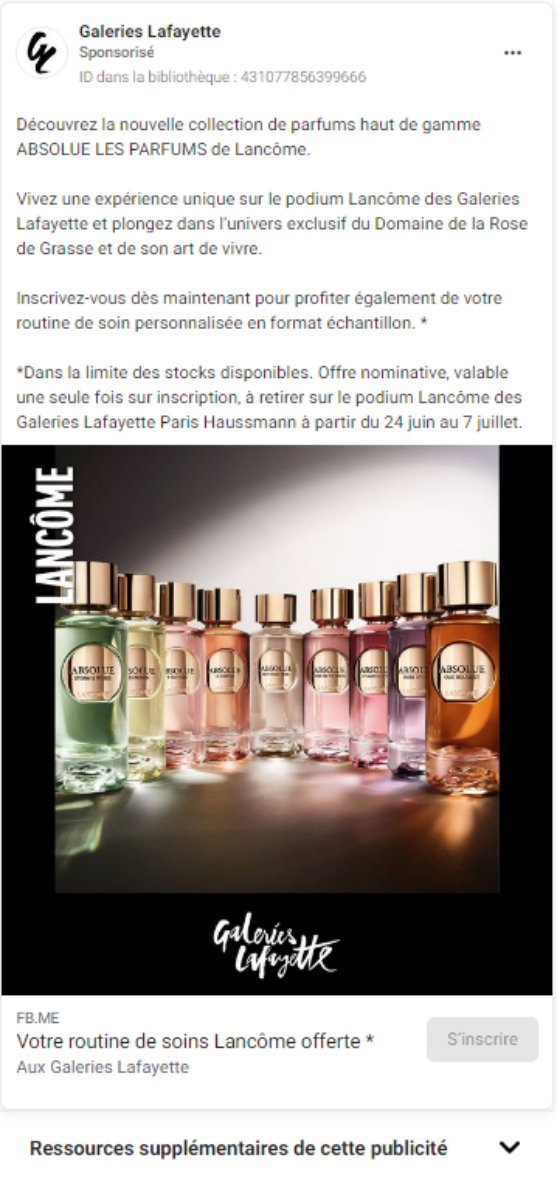 routine personnalisée Lancôme