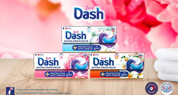 4000 Packs Lessive Dash PODS Extra Fraîcheur à tester