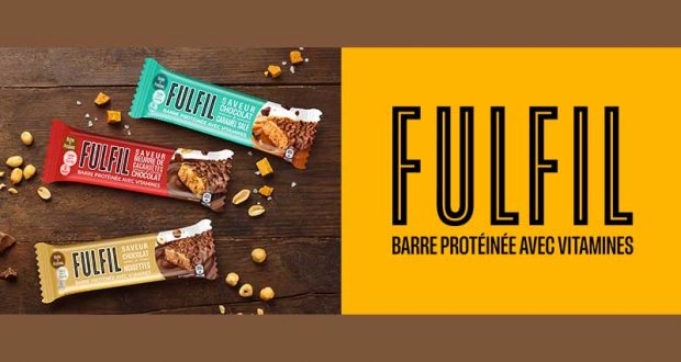 500 lots de 3 saveurs des barres protéinées FULFIL à tester