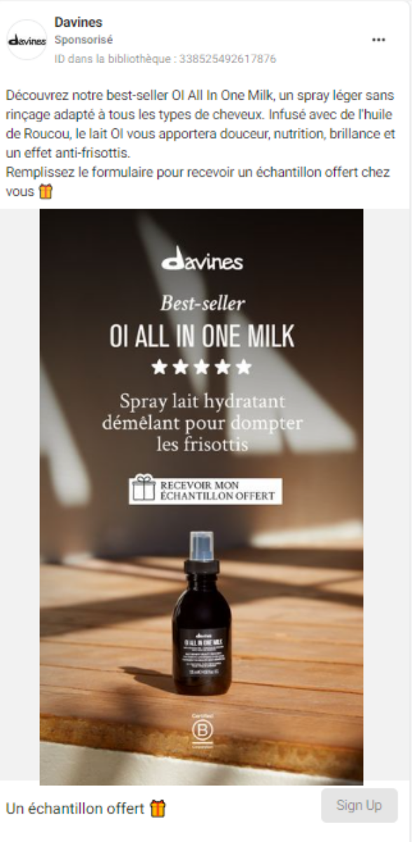 Spray Démêlant OI All In One Milk Davines