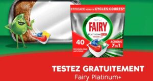 120 packs de capsules Fairy Platinum+ à tester