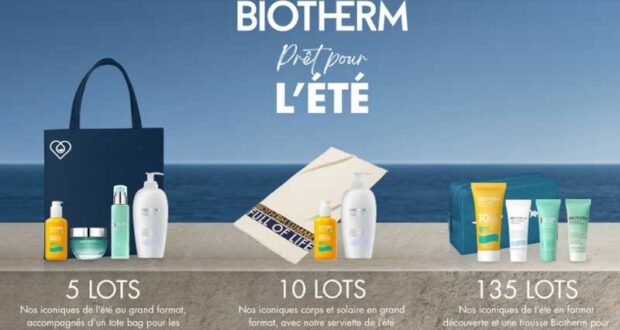 150 lots de produits solaires Biotherm à gagner