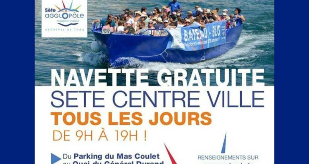 Bateau-bus gratuit tous les jours jusqu'au 27 août