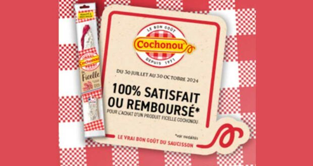 Cochonou Ficelle 100% Remboursé