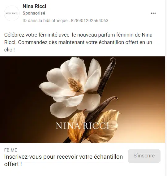 nouveau parfum pour femme de Nina Ricci