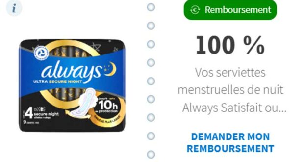 Always Nuit 100% Remboursé