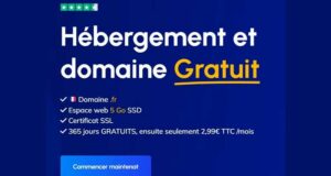 Hébergement et domaine .FR Gratuit pendant 1 an