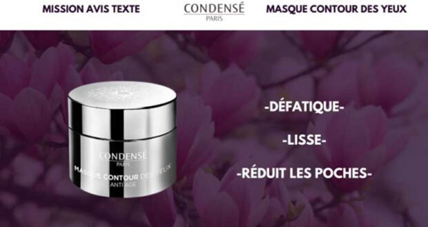 20 Masques Contour des Yeux Condensé Paris à tester