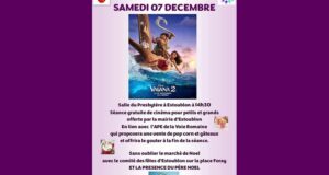 Séance de Cinéma Offerte pour Vaiana 2 + Goûter Offert