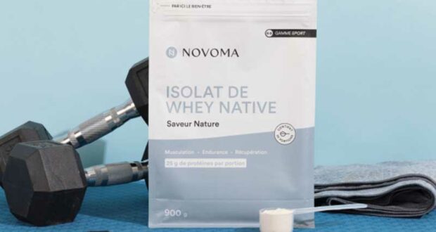 60 Isolat de Whey Native en Poudre Novoma à tester