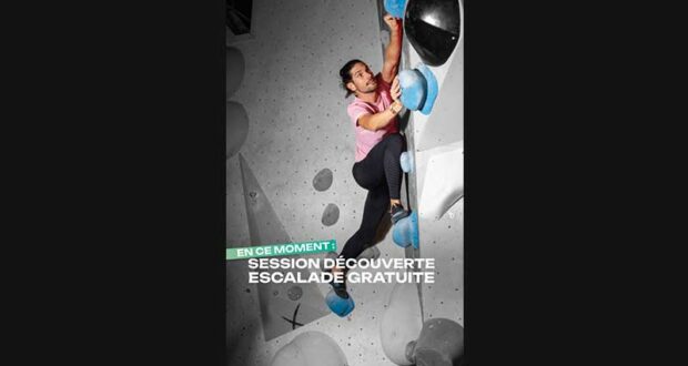 Cours découverte d'escalade gratuits de 2h