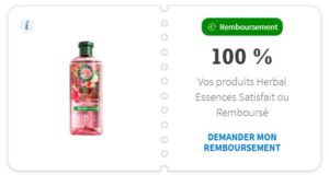 Produits Herbal Essences 100% Remboursé